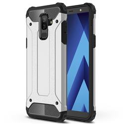 King Kong Armor Premium Shockproof Dual Layer Rugged Hard Cover for Samsung Galaxy A6 Plus (2018) - Technology Silver