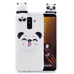Smiley Panda Soft 3D Climbing Doll Soft Case for Samsung Galaxy A6 Plus (2018)