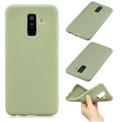 Candy Soft Silicone Phone Case for Samsung Galaxy A6 Plus (2018) - Pea Green