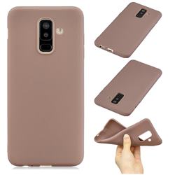 Candy Soft Silicone Phone Case for Samsung Galaxy A6 Plus (2018) - Coffee