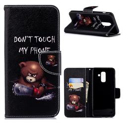 Chainsaw Bear Leather Wallet Case for Samsung Galaxy A6 Plus (2018)