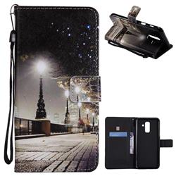 City Night View PU Leather Wallet Case for Samsung Galaxy A6 Plus (2018)