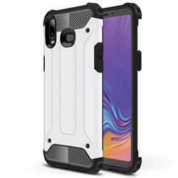 King Kong Armor Premium Shockproof Dual Layer Rugged Hard Cover for Samsung Galaxy A6s - White