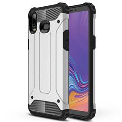 King Kong Armor Premium Shockproof Dual Layer Rugged Hard Cover for Samsung Galaxy A6s - Technology Silver