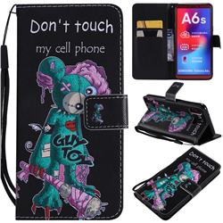 One Eye Mice PU Leather Wallet Case for Samsung Galaxy A6s