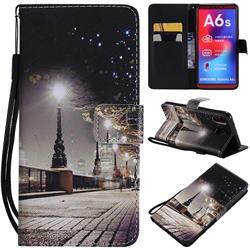 City Night View PU Leather Wallet Case for Samsung Galaxy A6s
