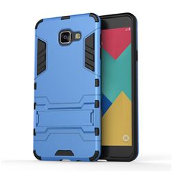 Armor Premium Tactical Grip Kickstand Shockproof Dual Layer Rugged Hard Cover for Samsung Galaxy A7 2016 A710 - Light Blue