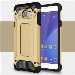 King Kong Armor Premium Shockproof Dual Layer Rugged Hard Cover for Samsung Galaxy A7 2016 A710 - Champagne Gold