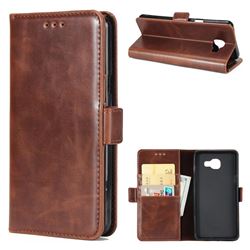 Luxury Crazy Horse PU Leather Wallet Case for Samsung Galaxy A7 2016 A710 - Coffee