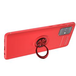 Auto Focus Invisible Ring Holder Soft Phone Case for Samsung Galaxy A71 5G - Red
