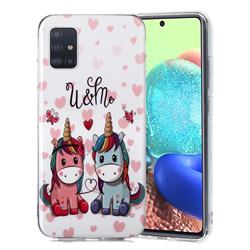 Couple Unicorn Noctilucent Soft TPU Back Cover for Samsung Galaxy A71 5G
