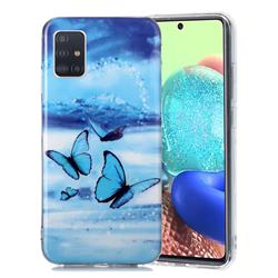 Flying Butterflies Noctilucent Soft TPU Back Cover for Samsung Galaxy A71 5G