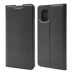 Ultra Slim Card Magnetic Automatic Suction Leather Wallet Case for Samsung Galaxy A71 5G - Star Grey
