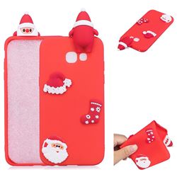Red Santa Claus Christmas Xmax Soft 3D Silicone Case for Samsung Galaxy A7 2017 A720