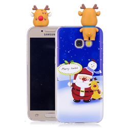 Snow Santa Claus Soft 3D Climbing Doll Soft Case for Samsung Galaxy A7 2017 A720