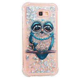 Sweet Gray Owl Dynamic Liquid Glitter Sand Quicksand Star TPU Case for Samsung Galaxy A7 2017 A720