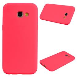 Candy Soft Silicone Protective Phone Case for Samsung Galaxy A7 2017 A720 - Red
