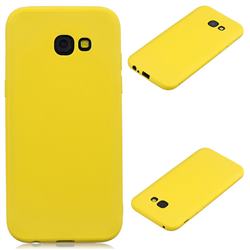 Candy Soft Silicone Protective Phone Case for Samsung Galaxy A7 2017 A720 - Yellow