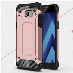 King Kong Armor Premium Shockproof Dual Layer Rugged Hard Cover for Samsung Galaxy A7 2017 A720 - Rose Gold