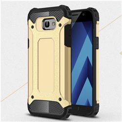 King Kong Armor Premium Shockproof Dual Layer Rugged Hard Cover for Samsung Galaxy A7 2017 A720 - Champagne Gold