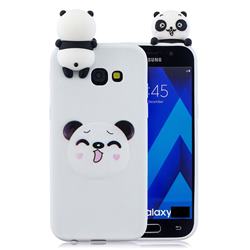 Smiley Panda Soft 3D Climbing Doll Soft Case for Samsung Galaxy A7 2017 A720
