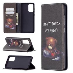 Chainsaw Bear Slim Magnetic Attraction Wallet Flip Cover for Samsung Galaxy A72 5G
