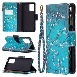 Blue Plum Binfen Color BF03 Retro Zipper Leather Wallet Phone Case for Samsung Galaxy A72 (4G, 5G)