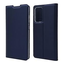 Ultra Slim Card Magnetic Automatic Suction Leather Wallet Case for Samsung Galaxy A72 (4G, 5G) - Royal Blue