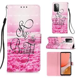 Beautiful 3D Painted Leather Wallet Case for Samsung Galaxy A72 (4G, 5G)