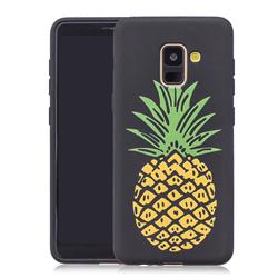 Big Pineapple 3D Embossed Relief Black Soft Back Cover for Samsung Galaxy A8+ (2018)