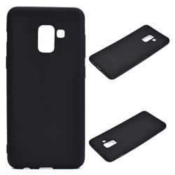 Candy Soft Silicone Protective Phone Case for Samsung Galaxy A8+ (2018) - Black