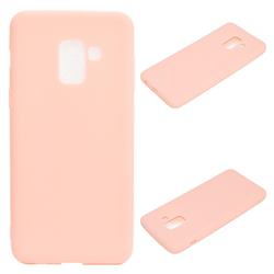 Candy Soft Silicone Protective Phone Case for Samsung Galaxy A8+ (2018) - Light Pink