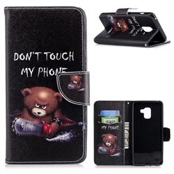 Chainsaw Bear Leather Wallet Case for Samsung Galaxy A8+ (2018)