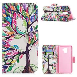 The Tree of Life Leather Wallet Case for Samsung Galaxy A8+ (2018)