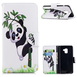 Bamboo Panda Leather Wallet Case for Samsung Galaxy A8+ (2018)