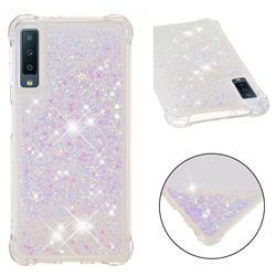 Dynamic Liquid Glitter Sand Quicksand Star TPU Case for Samsung Galaxy A7 (2018) - Pink