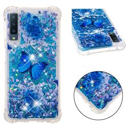 Flower Butterfly Dynamic Liquid Glitter Sand Quicksand Star TPU Case for Samsung Galaxy A7 (2018)