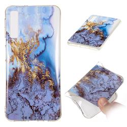 Sea Blue Soft TPU Marble Pattern Case for Samsung Galaxy A7 (2018)