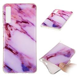 Purple Soft TPU Marble Pattern Case for Samsung Galaxy A7 (2018)