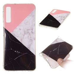 Tricolor Soft TPU Marble Pattern Case for Samsung Galaxy A7 (2018)