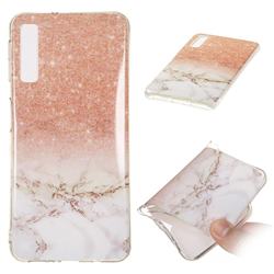 Glittering Rose Gold Soft TPU Marble Pattern Case for Samsung Galaxy A7 (2018)