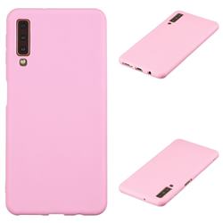 Candy Soft Silicone Protective Phone Case for Samsung Galaxy A7 (2018) - Dark Pink