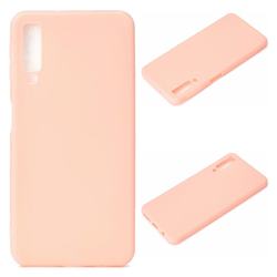 Candy Soft Silicone Protective Phone Case for Samsung Galaxy A7 (2018) - Light Pink