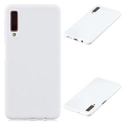 Candy Soft Silicone Protective Phone Case for Samsung Galaxy A7 (2018) - White