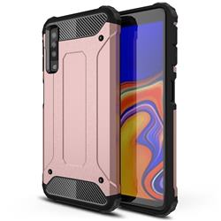 King Kong Armor Premium Shockproof Dual Layer Rugged Hard Cover for Samsung Galaxy A7 (2018) A750 - Rose Gold