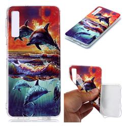 Flying Dolphin Soft TPU Cell Phone Back Cover for Samsung Galaxy A7 (2018) A750
