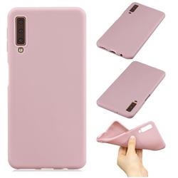 Candy Soft Silicone Phone Case for Samsung Galaxy A7 (2018) A750 - Lotus Pink