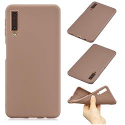 Candy Soft Silicone Phone Case for Samsung Galaxy A7 (2018) A750 - Coffee