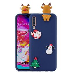 Navy Elk Christmas Xmax Soft 3D Silicone Case for Samsung Galaxy A7 (2018) A750