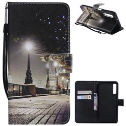City Night View PU Leather Wallet Case for Samsung Galaxy A7 (2018)